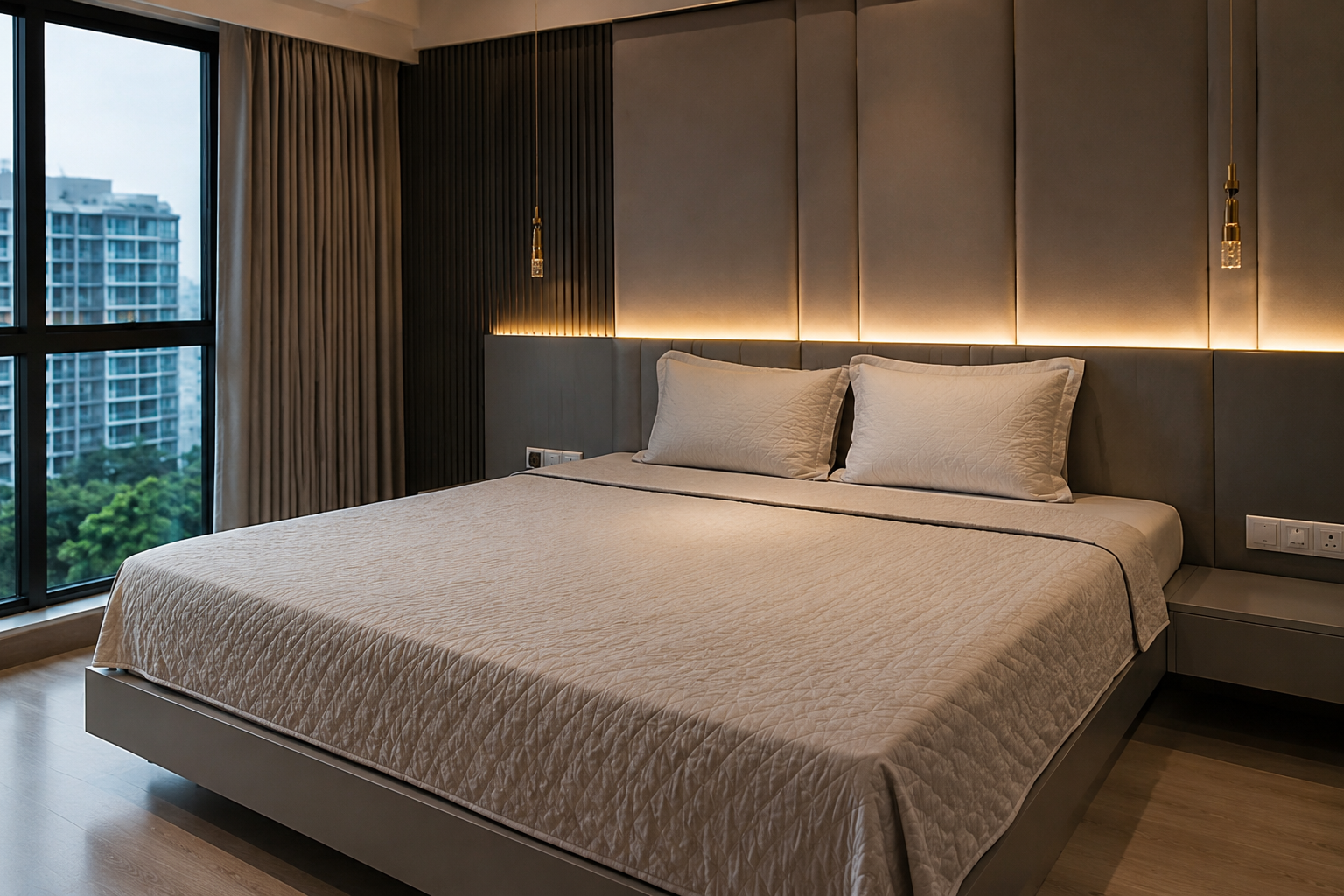Bedroom layout interior design Mumbai