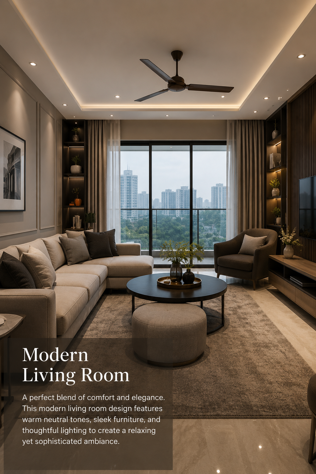 Interior design in Mumbai - luxury living room by Diamond Interiors